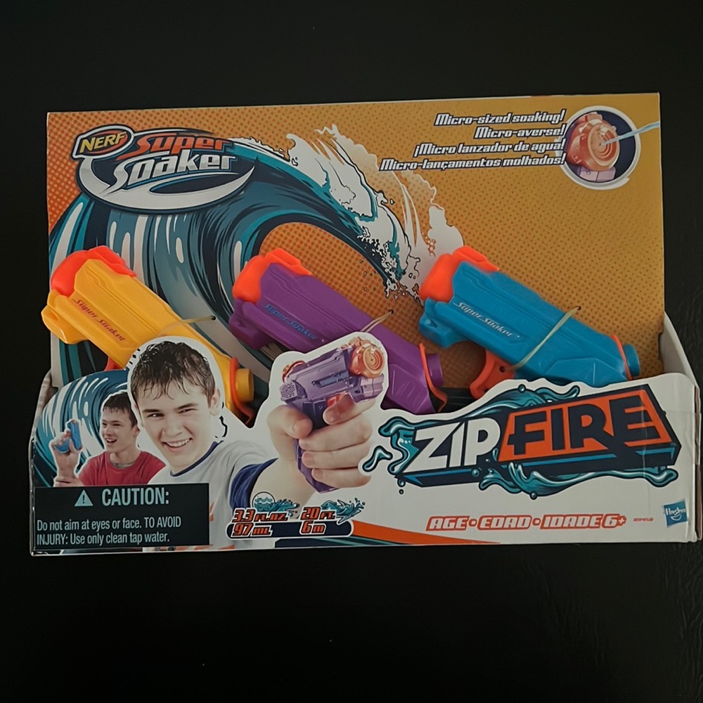New Nerf Super Soaker Zip Fire 3 Per Pack